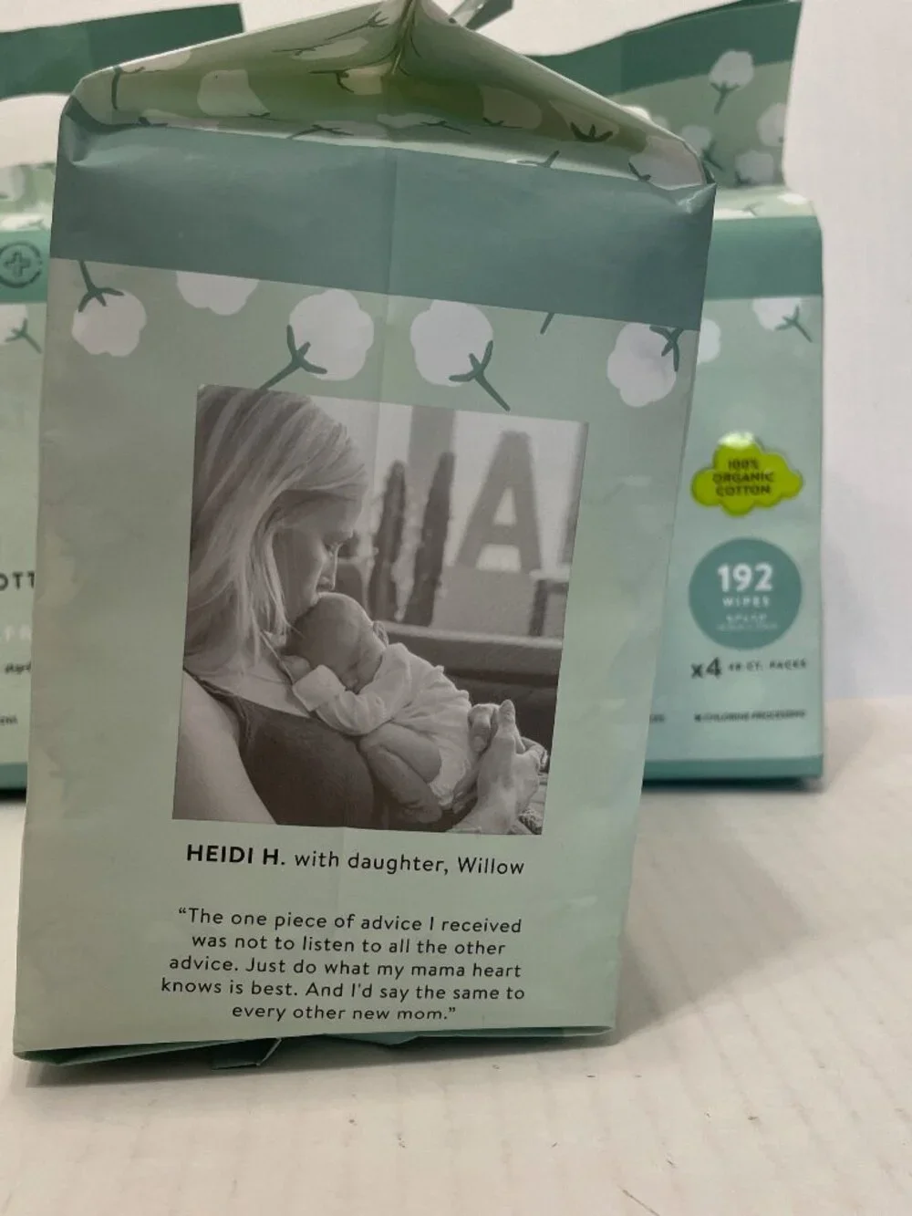 Honest Company 100% Organic Cotton DRY Wipes Multi-Use 192 ct x3 = 576 wipes
